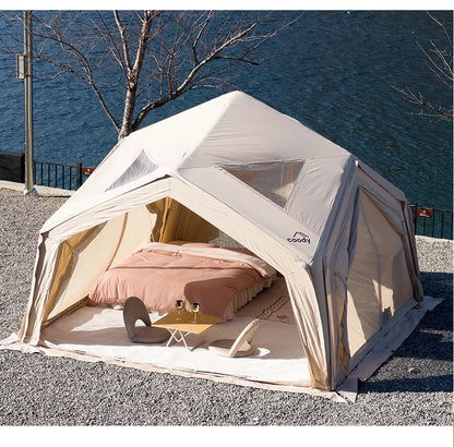 Coody AirTent Hub Shelter Green Camping Inflatable Tent (2-6 Person)