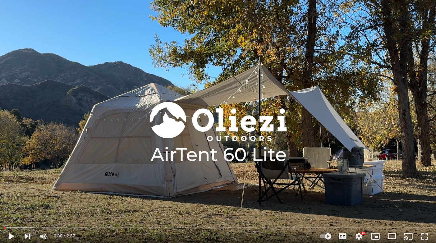 Load video: Oliezi AirTent 60 Lite Setup Video